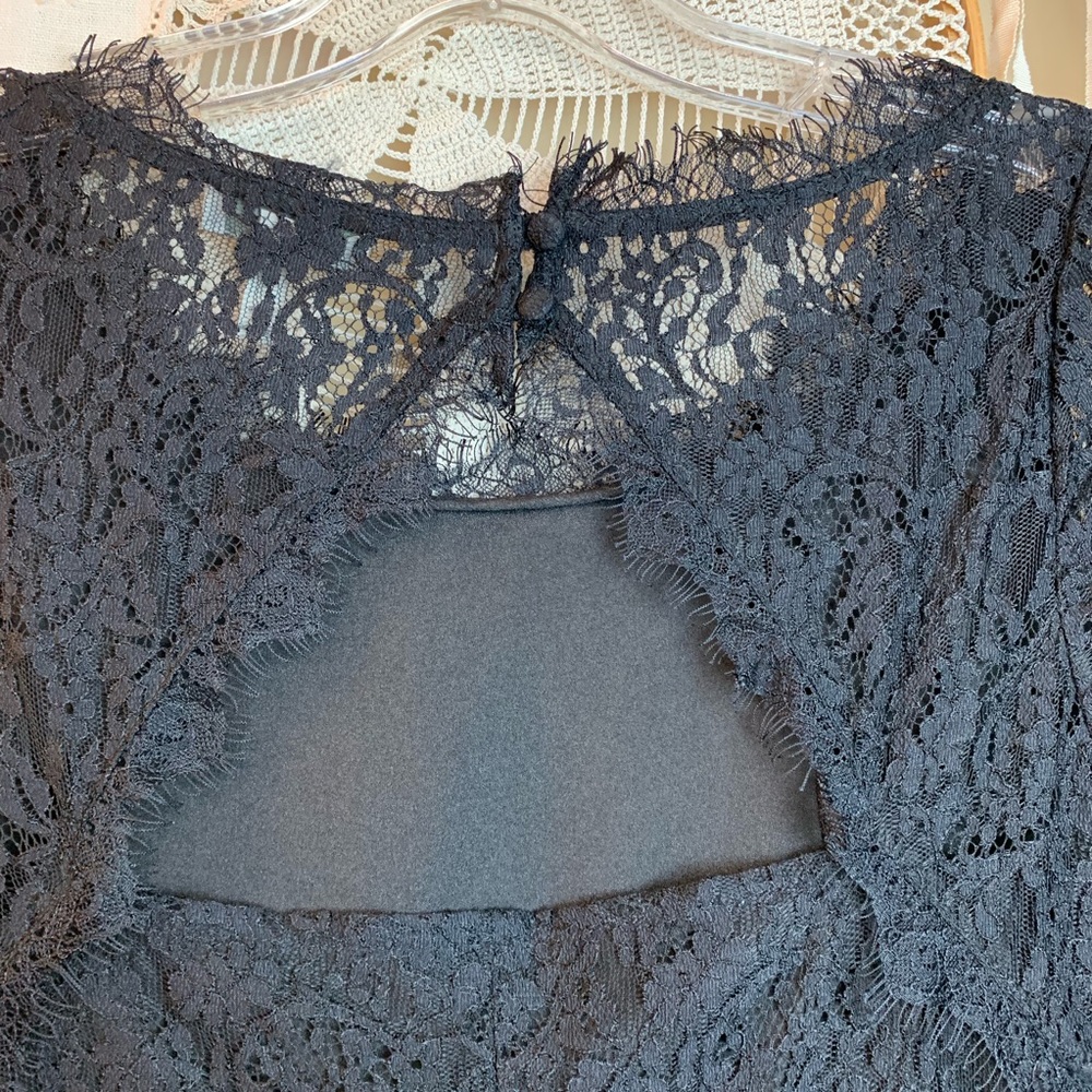 Joie Nali Black Lace Romper Size 0 - Picture 8 of 11